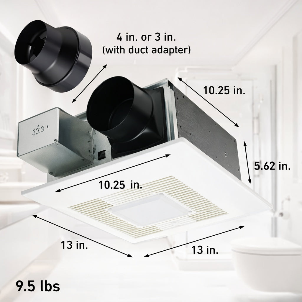 Panasonic WhisperFit DC Pick A Flow 50 80 110 CFM ENERGY STAR Quiet Ceiling Bathroom Exhaust Fan w Flex Z Fast Install Bracket