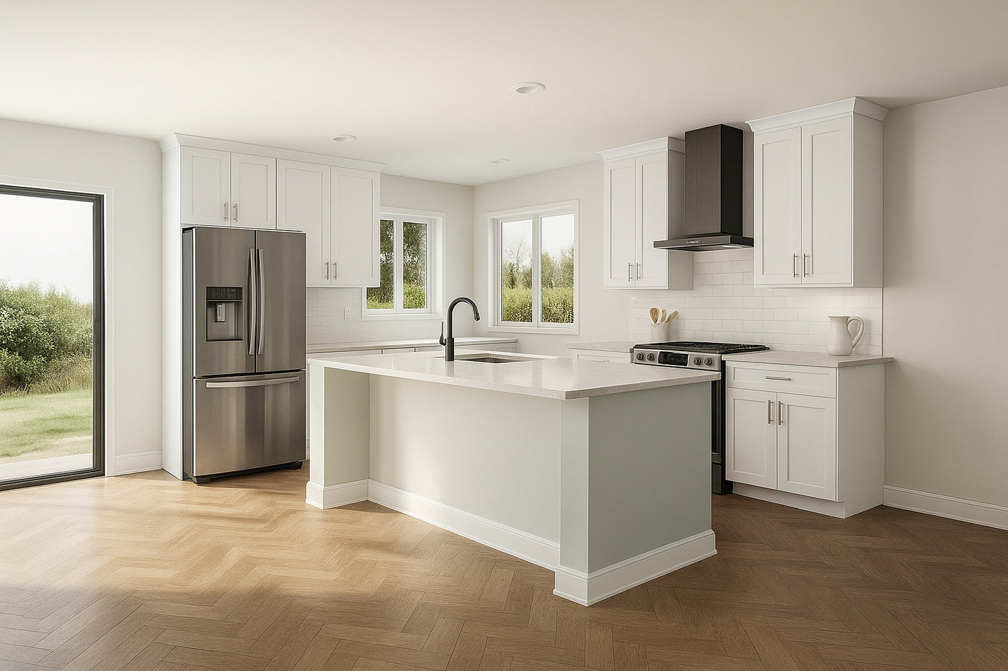 Hampton Bay Shaker 36 in W x 12 in D x 18 in H Assembled Wall Bridge Cabinet in Satin White KW3618 SSW/205390958
