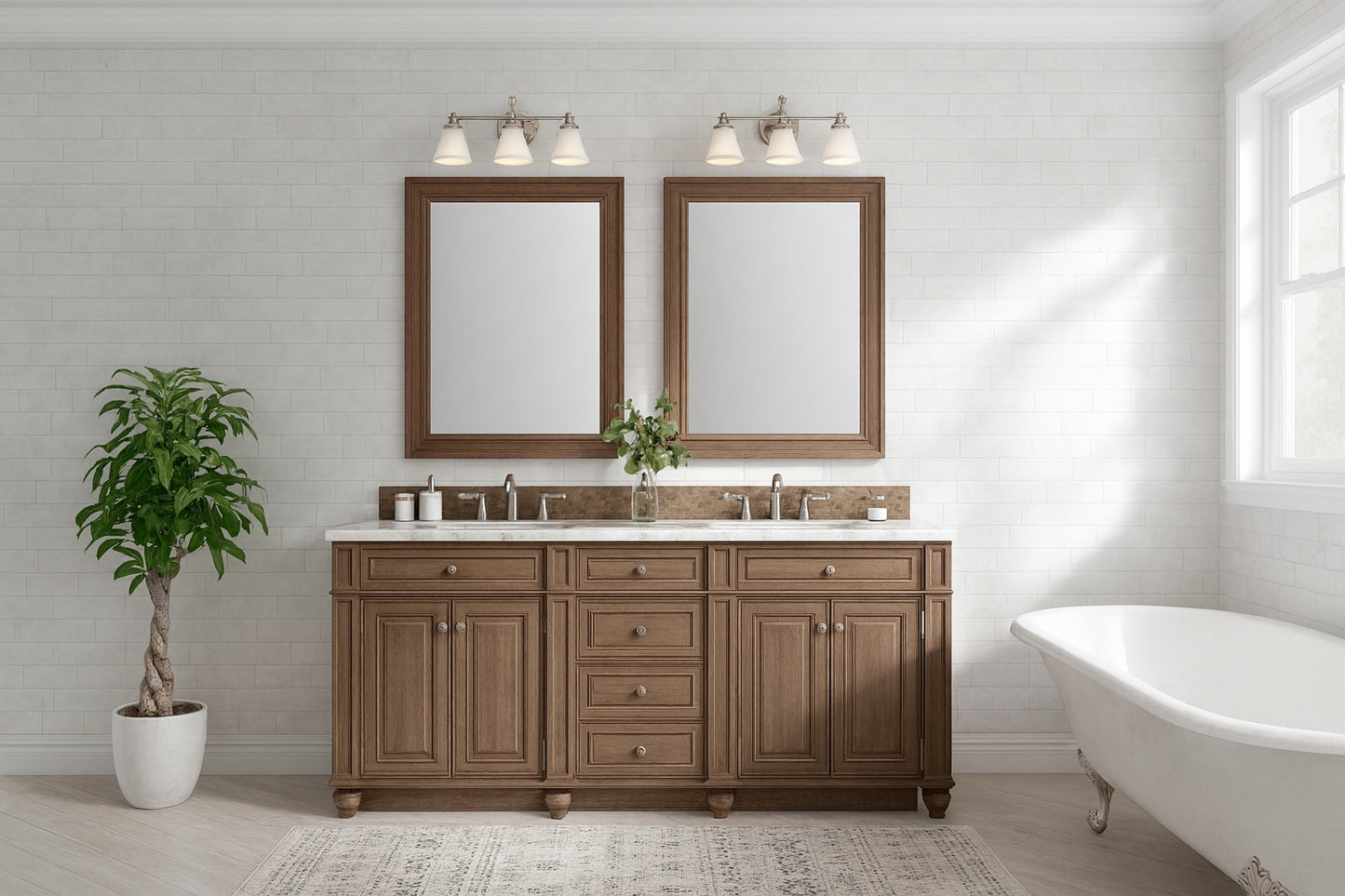 James Martin Vanities Bristol 29 in. W x 40 in. H Small Rectangular Framed Wall Mount Bathroom Vanity Mirror in Sage Green