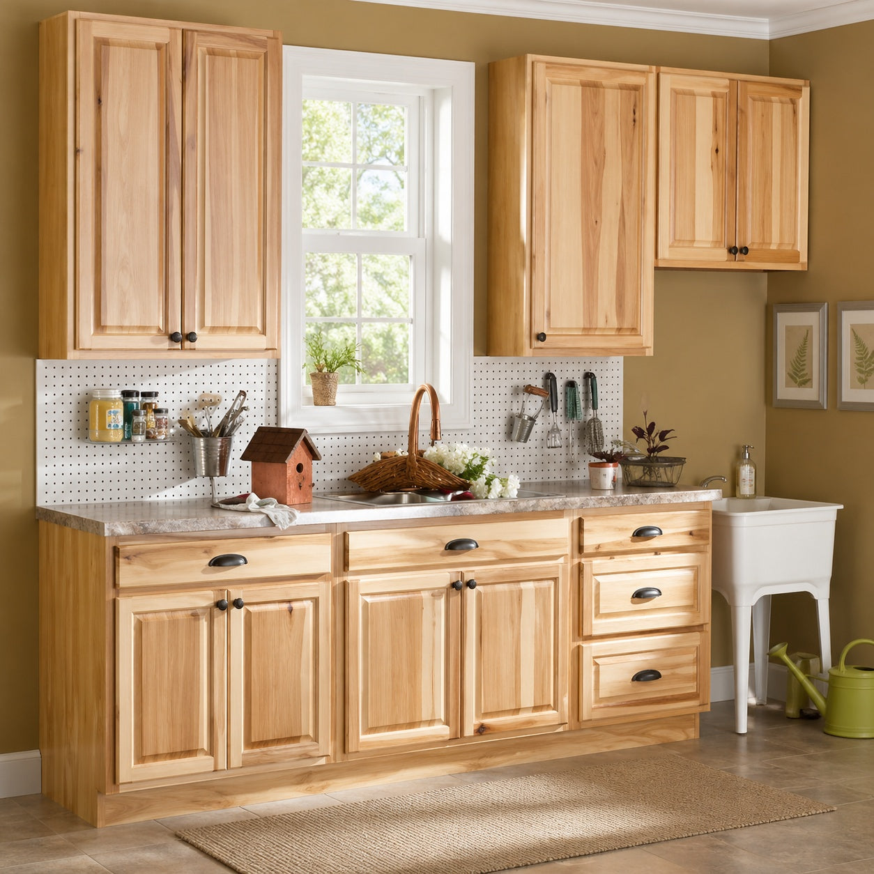 Hampton Bay Recessed Panel 30 in W x 12 in D x 24 in H Assembled Wall Bridge Cabinet in Unfinished