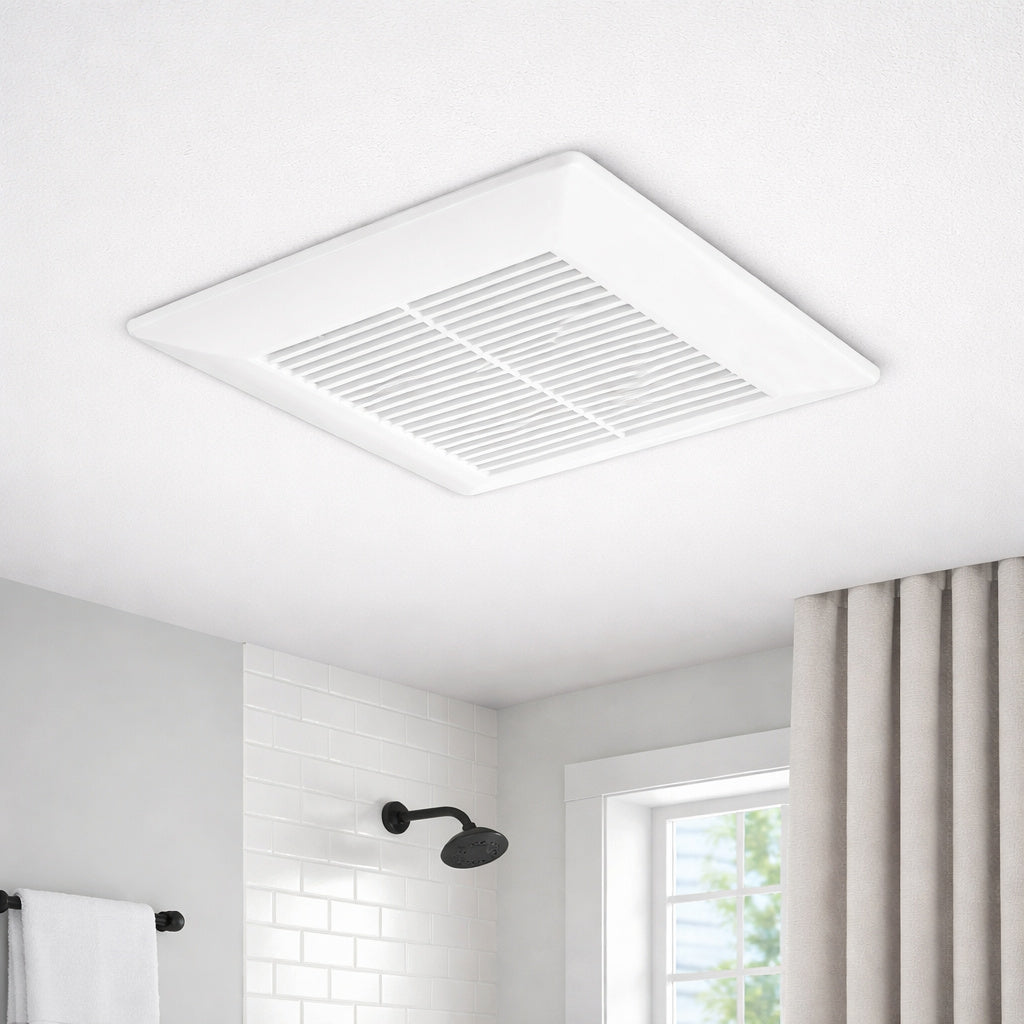 Panasonic Whisper Mighty Pick A Flow 70 90 CFM Ceiling Wall Bathroom Exhaust Fan Energy Star with 9 in x 9 in Grille Footprint