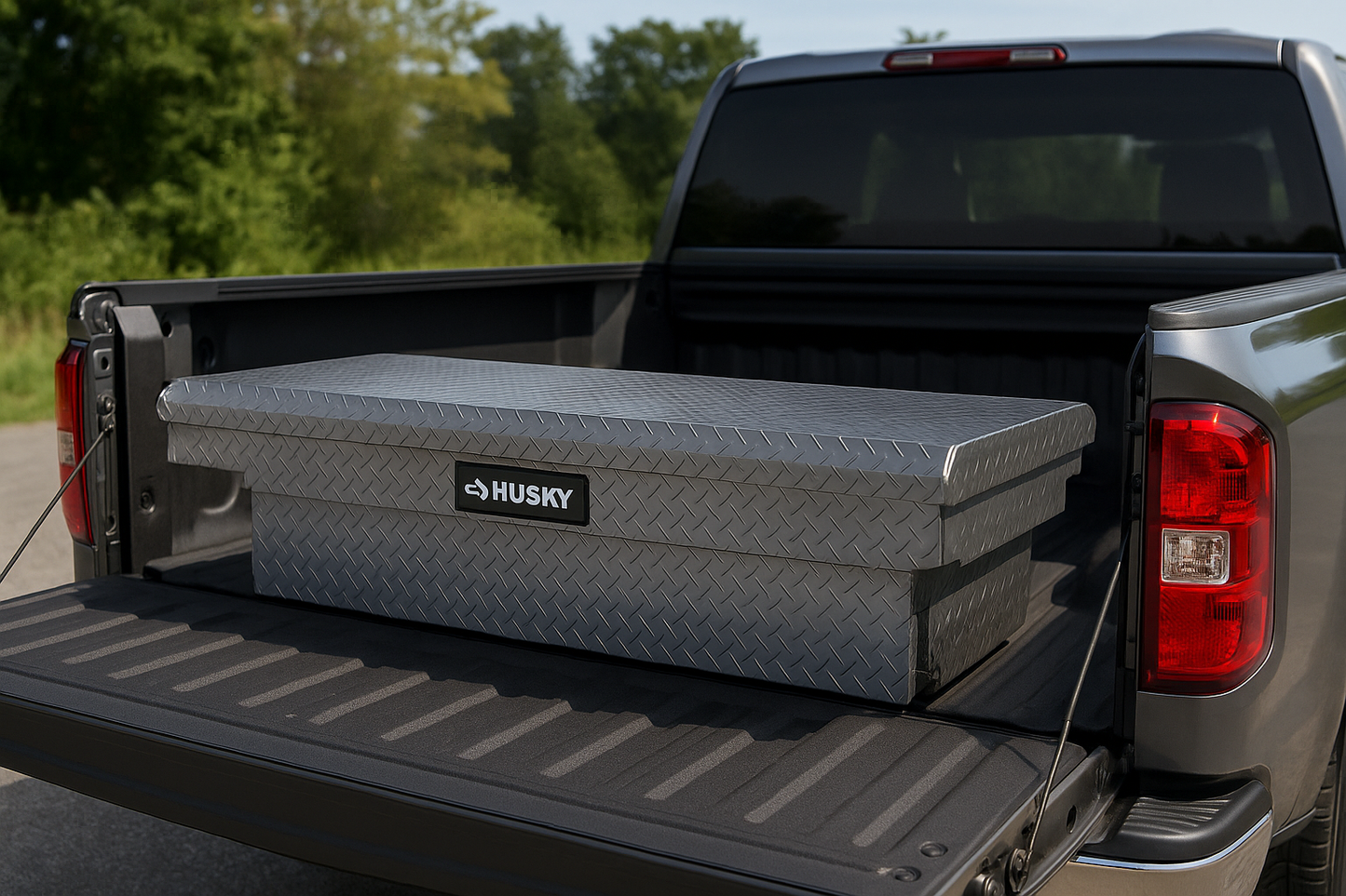 Husky 61 in. Graphite Aluminum Mid-Size Low Profile Crossover Truck Tool Box