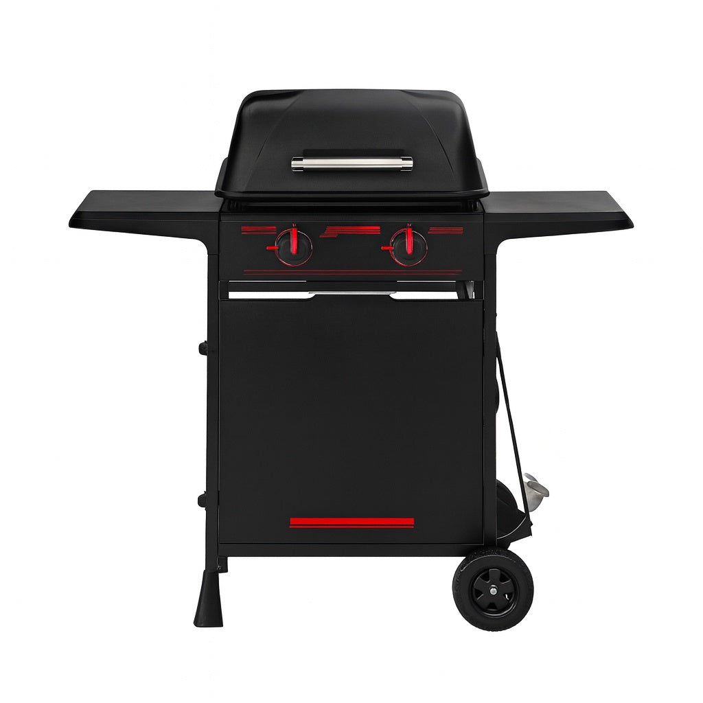 Megamaster 2-Burner Propane Gas Grill in Black