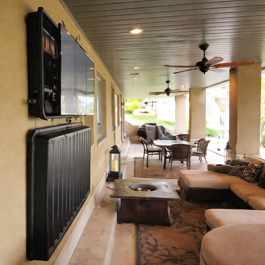 Storm Shell Outdoor Hard Cover Weatherproof Protection For Tvs 65 In To 75 In Television Mounting Bracket Included