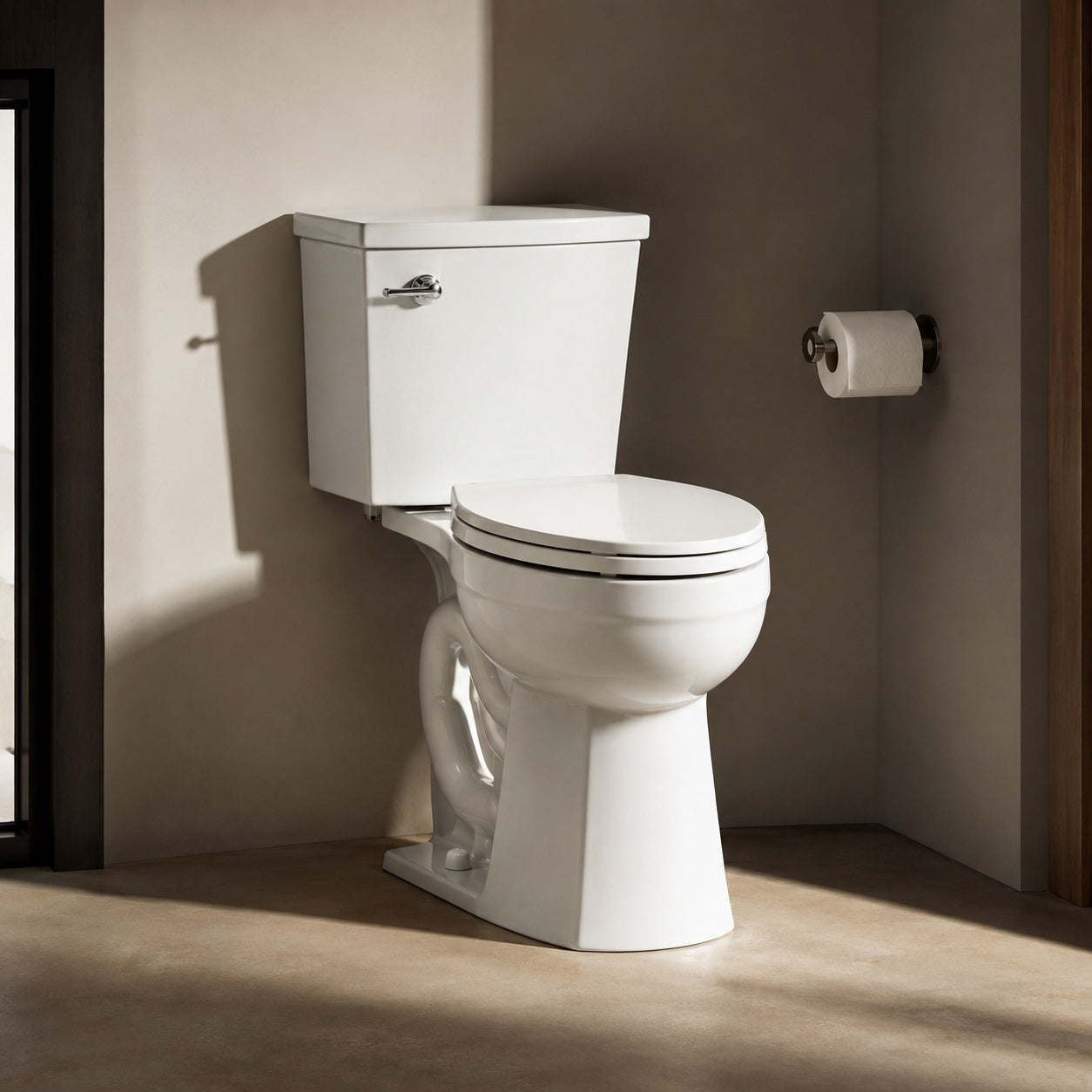 KOHLER Elmbrook 12 in Rough In 2 Piece 1 28 GFP Single Flush Elongated Chair Height Toilet in White with Soft Close Seat 33201 0