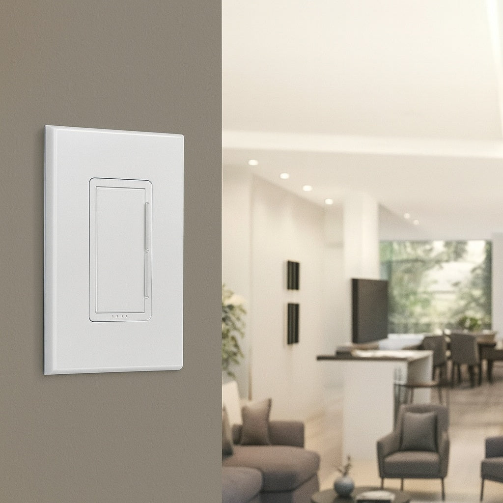 Feit Electric Smart Wi Fi Connected White Dimmer Switch for Dimmable 150W LED and 450W Incandescent Bulbs Single Pole or 3 Way 3 Pack DIM WIFI