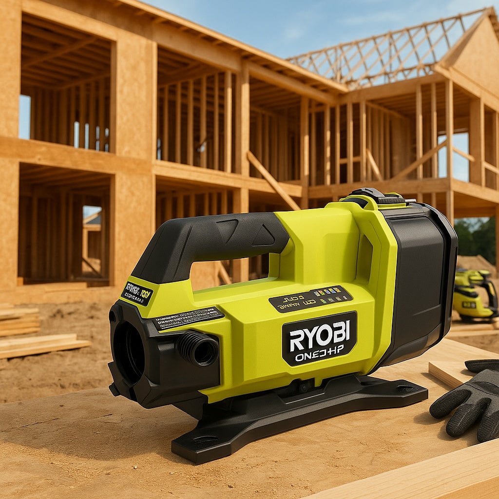 RYOBI ONE HP 18V 1 4 hp Cordless Battery Powered Transfer Pump with 2 0 Ah Battery and Charger