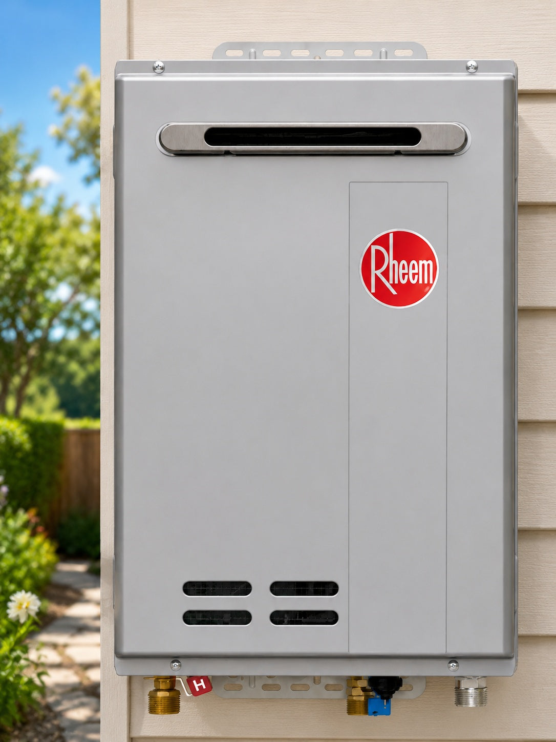 Rheem Performance Plus 7 0 GPM Non Condensing Outdoor Liquid Propane Tankless Water Heater