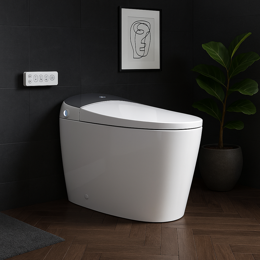 HOROW Tankless Elongated Smart Toilet Bidet in White with Auto Flush, Heated Seat, Warm Air Dryer, Bubble Infusion Wash