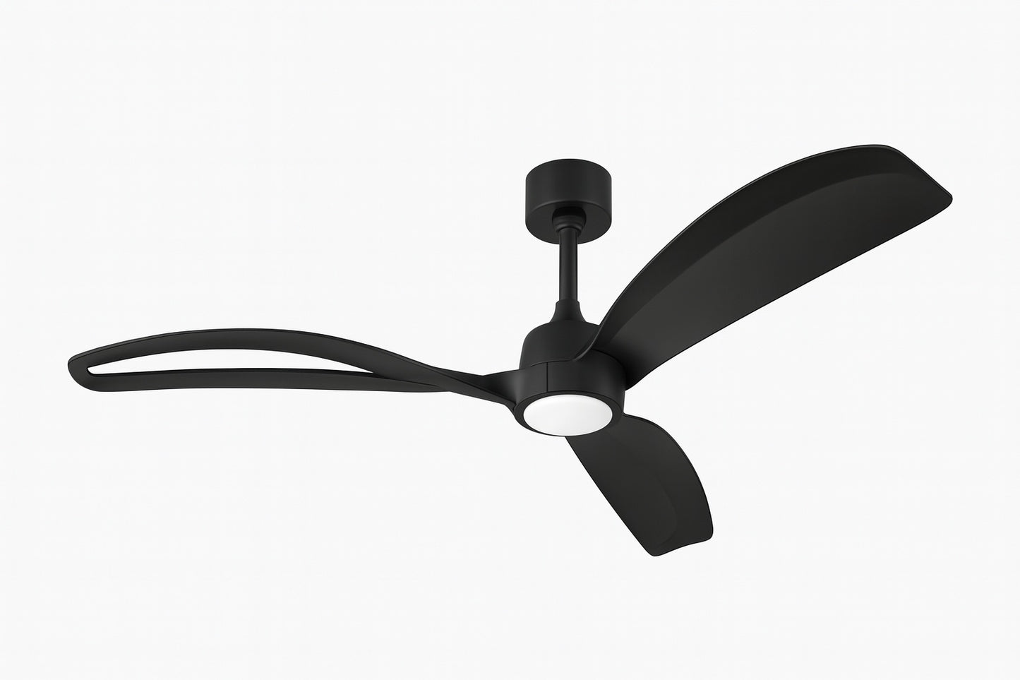 CRAFTMADE Bandeaux 60 in Indoor Outdoor Dual Mount Flat Black Ceiling Fan Smart Wi Fi Enabled Remote Integrated LED Light