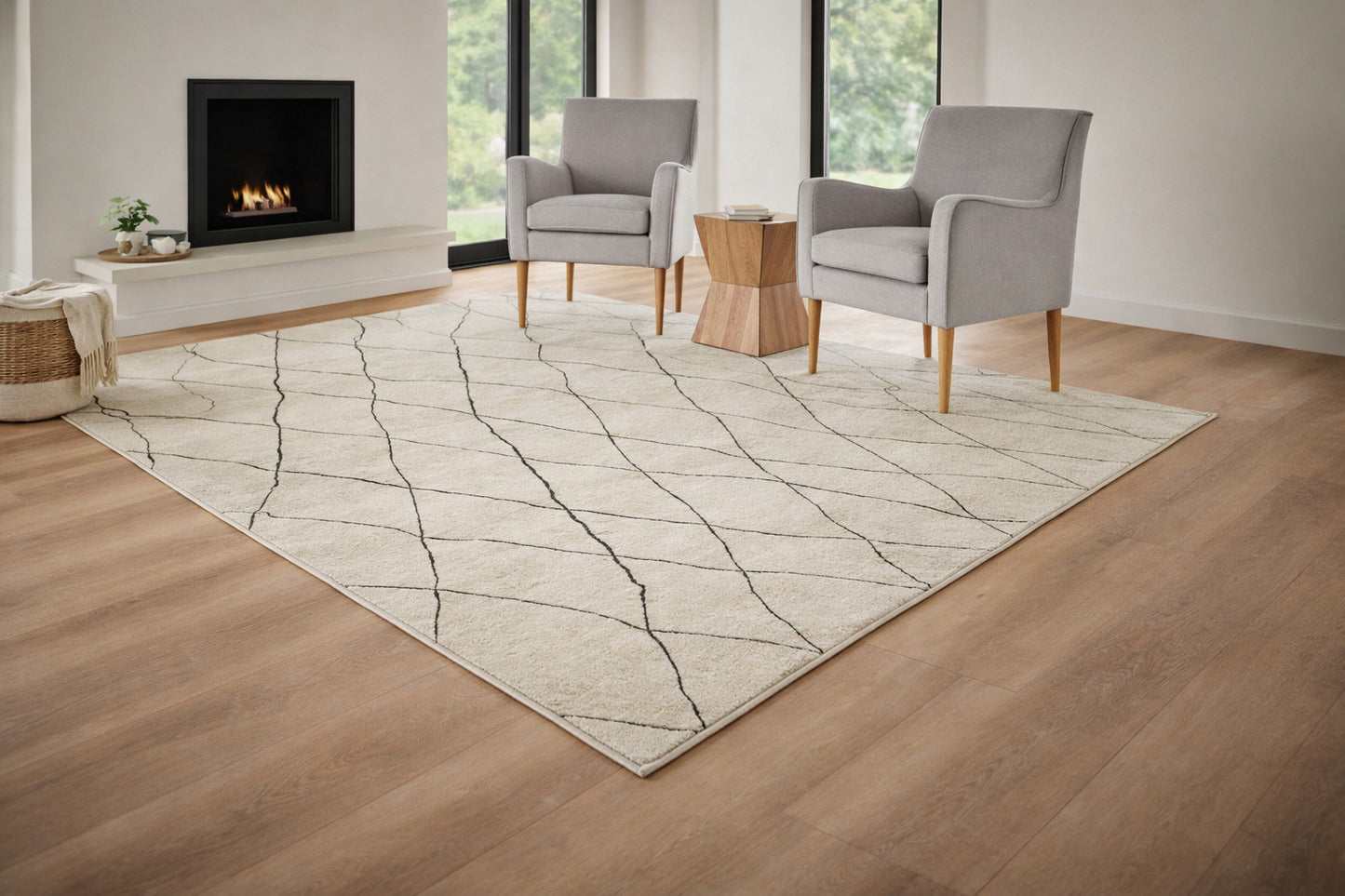 Ashton Ivory 7 Ft 10 In X 10 Ft Geometric Polypropylene Area Rug