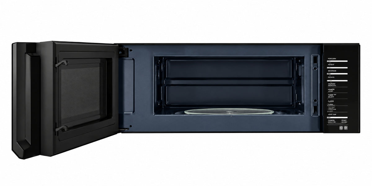 Samsung Bespoke 1 1 cu ft White Glass Smart Over the Range Microwave with 400 Exhaust CFM Wi Fi and Voice Control ME11CB751012