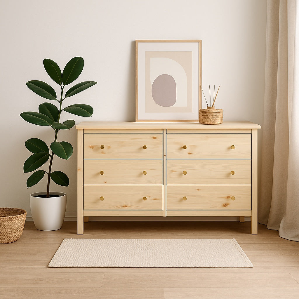 StyleWell Unfinished 6 drawer 54 in. Dresser