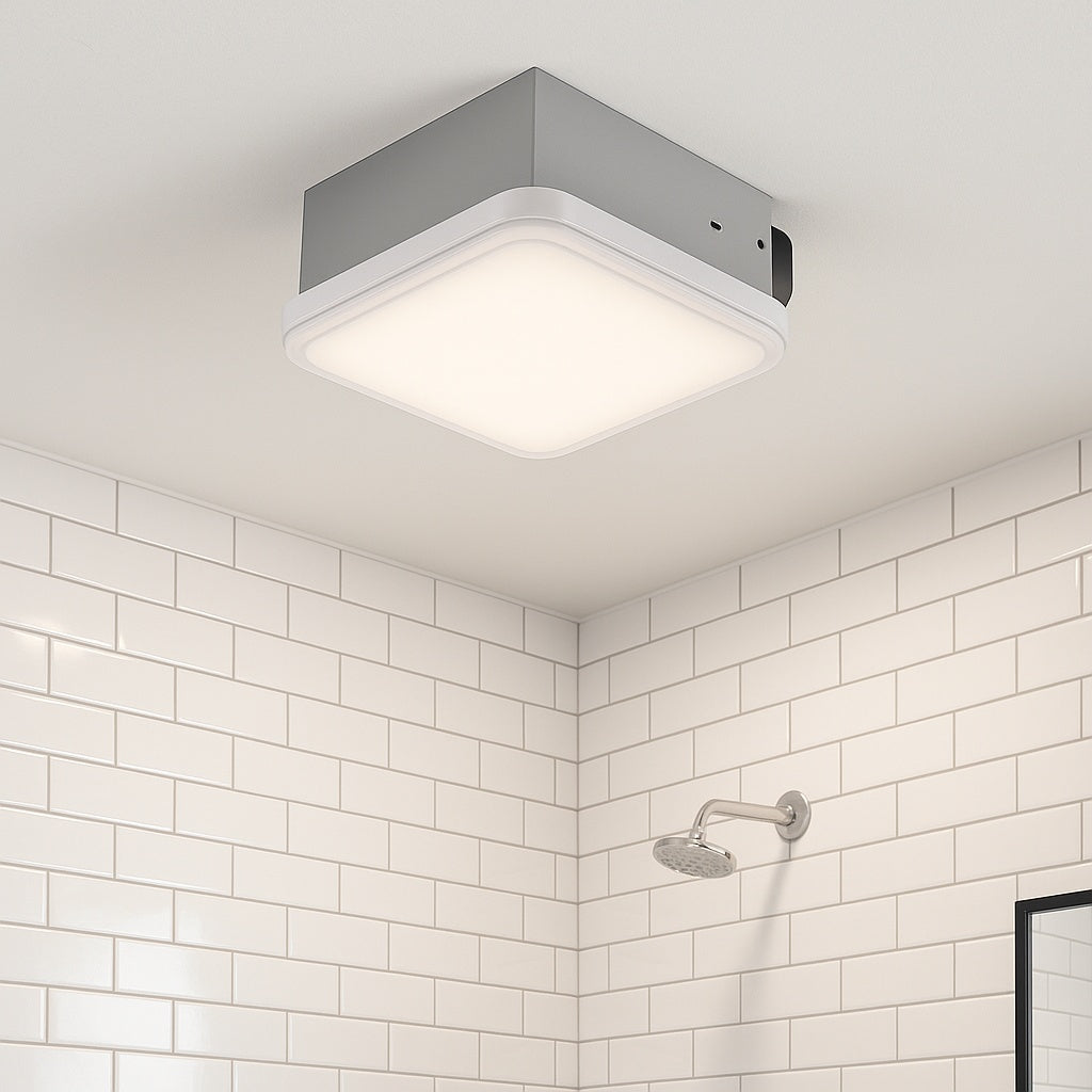 ReVent 80 CFM Ceiling/Wall Mount Easy Roomside Installation Bathroom/Bath Exhaust Fan with 5 Level LED Lighting, ENERGY STAR