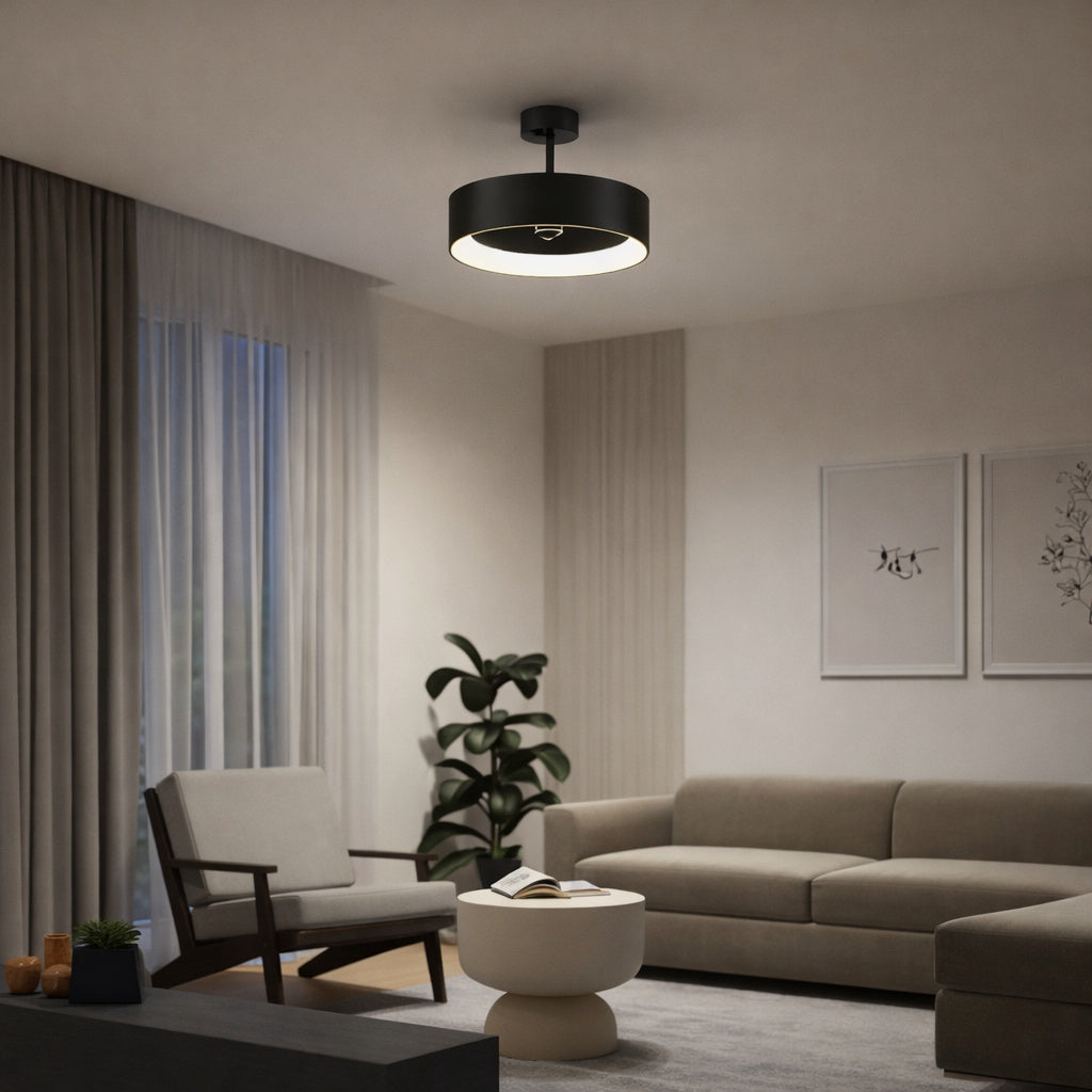 Artika Aiden 24 in Indoor Black 8 Steps CCT 17 7 in Integrated LED Ceiling Fan with Remote Included FAN AIR