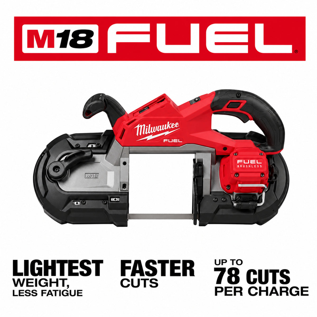 Milwaukee M18 FUEL 18V Lithium Ion Brushless Cordless Deep Cut Band Saw Tool Only 2929 20