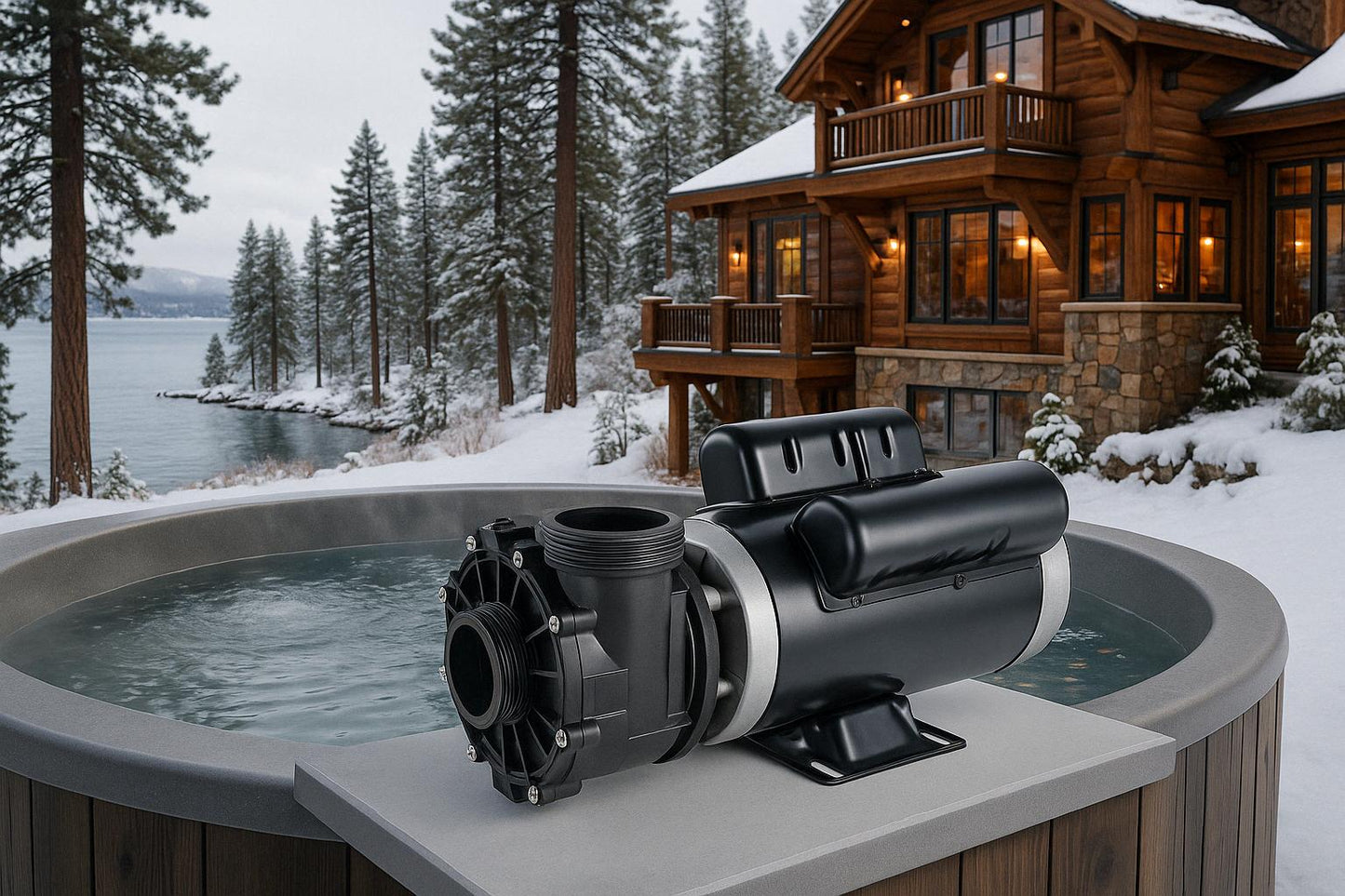 2 Speed SPA Pump 48 Frame AC 110 120 Volt Hot Tub Spa Pump 1.5 HP High Speed or 0.46 HP Low Speed for Hot Tub UL Listed 197988194071 VEVOR