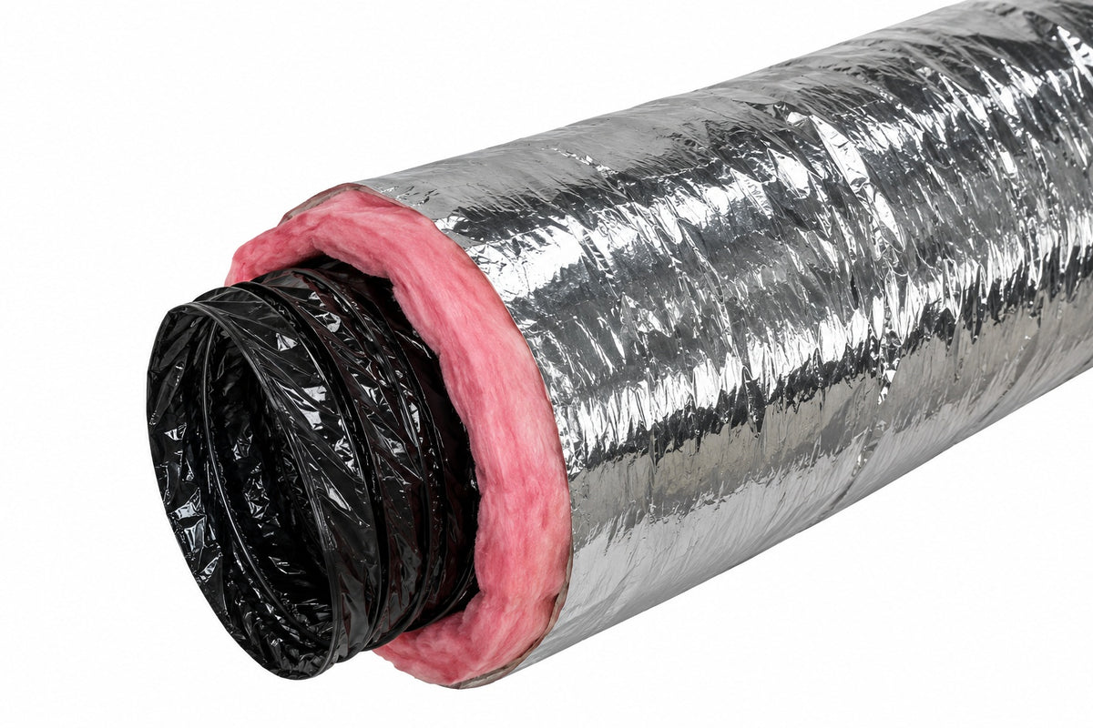 Everbilt 9 in x 25 ft R6 Insulated Flexible Duct Silver Jacket F6IFD9X300