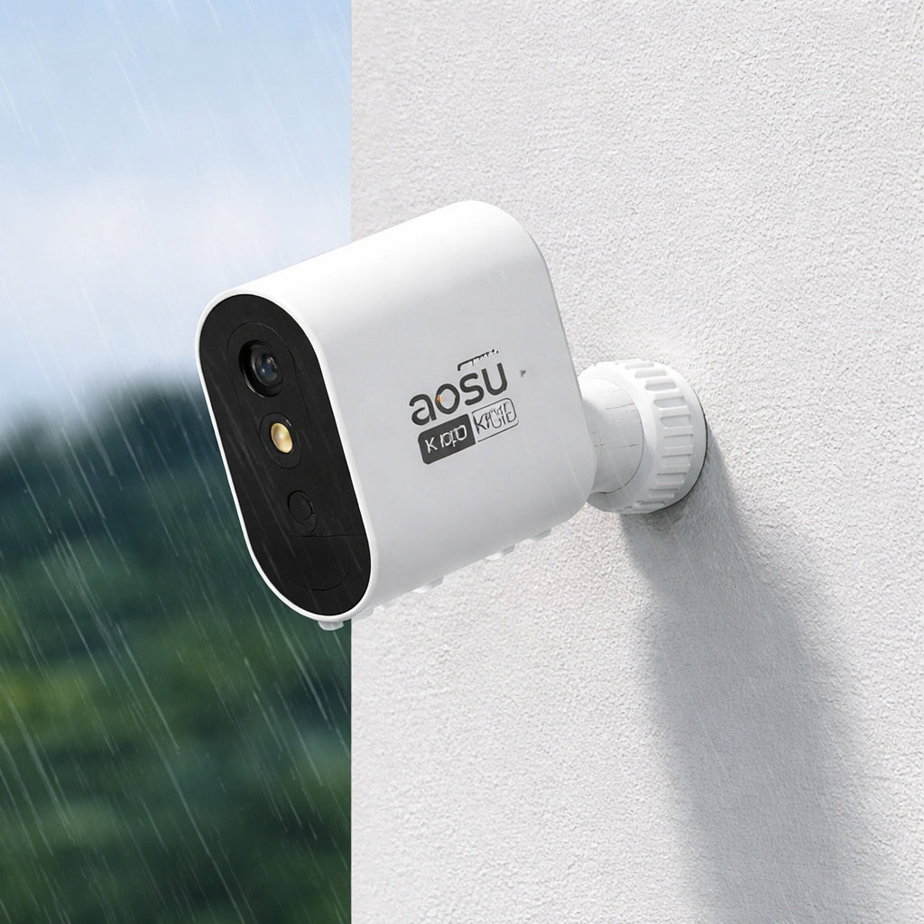 aosu Solar Security Camera Kit 5MP 166 View Angle With 32GB Storage Home Base And No Monthly Fee