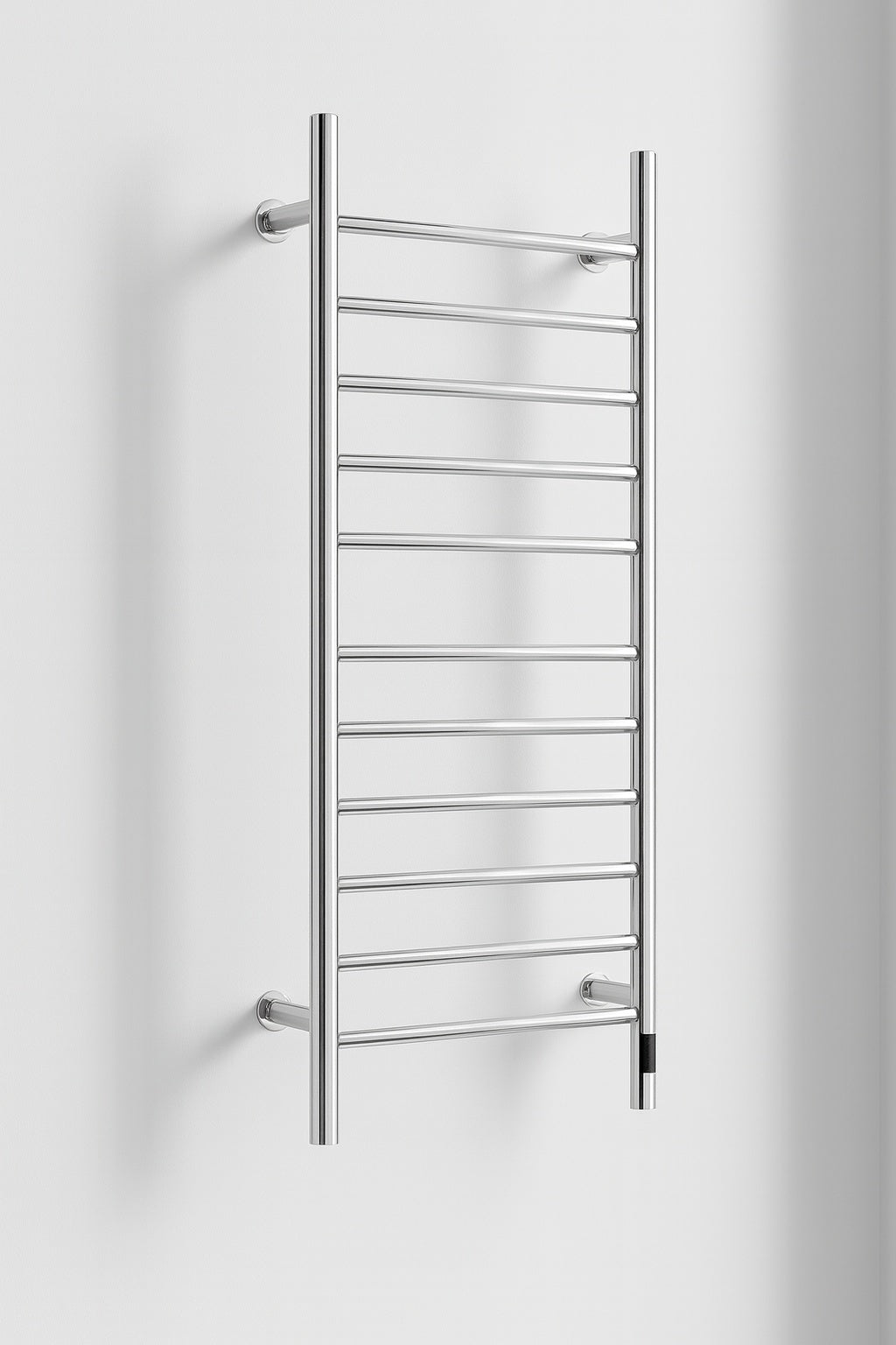 HMMHVV 8 Bar Wall Mounted Plug in and Hardwired Electric Bathroom Towel Warmer Drying Rack Towel Heater in Brushed Nickel