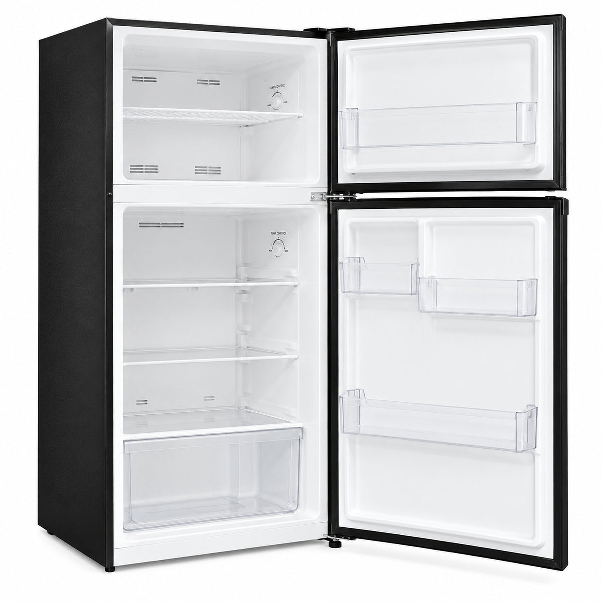 Vissani 18 1 cu ft Top Freezer Refrigerator in Fingerprint Resistant Stainless Steel Look Garage Ready MDTF18SSR5