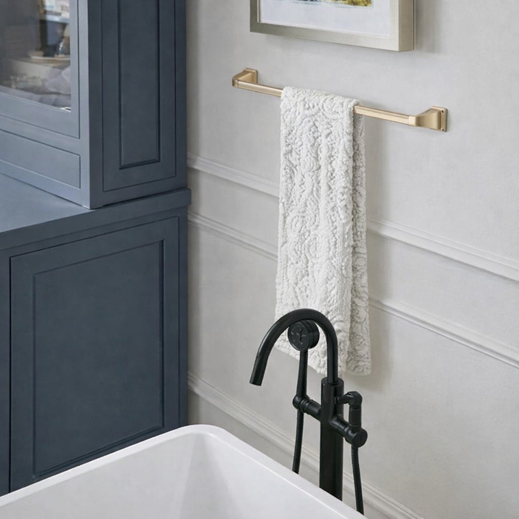 Amerock Bronx 24 in Wall Mounted Towel Bar in Champagne Bronze