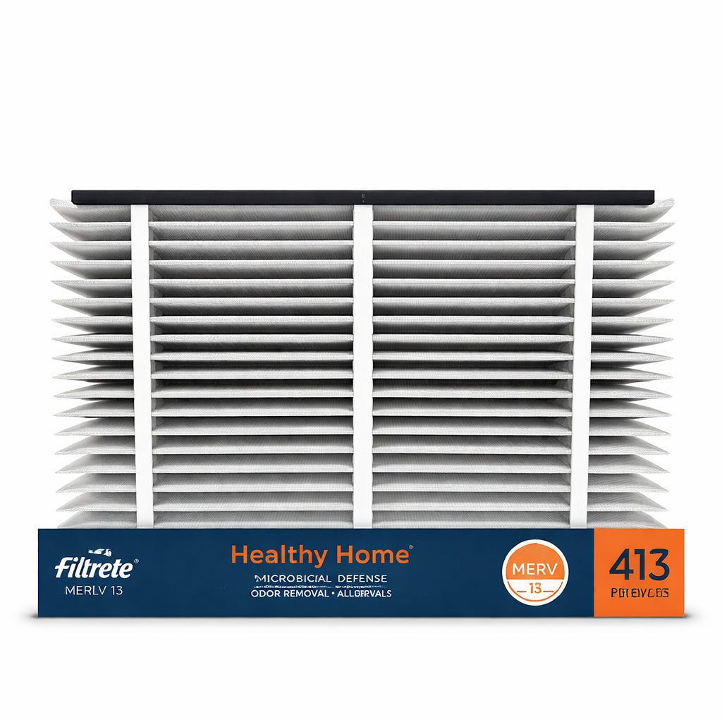 AprilAire 413 16 in x 25 in x 4 in MERV 13 FPR 12 Pleated Filter For Air Cleaner Models 1410 1610 2410 2416 3410 4400(2 Pack)