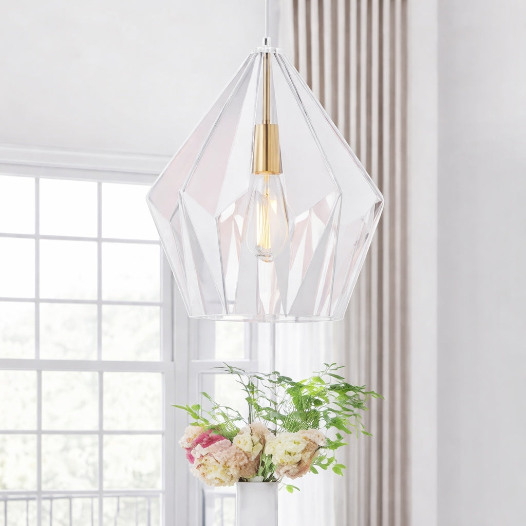 Mencolulu 11 81 In 1 Light Industrial Matte White Metal Diamond Shaped Pendant Light Geometric Hanging Ceiling Cage Shade