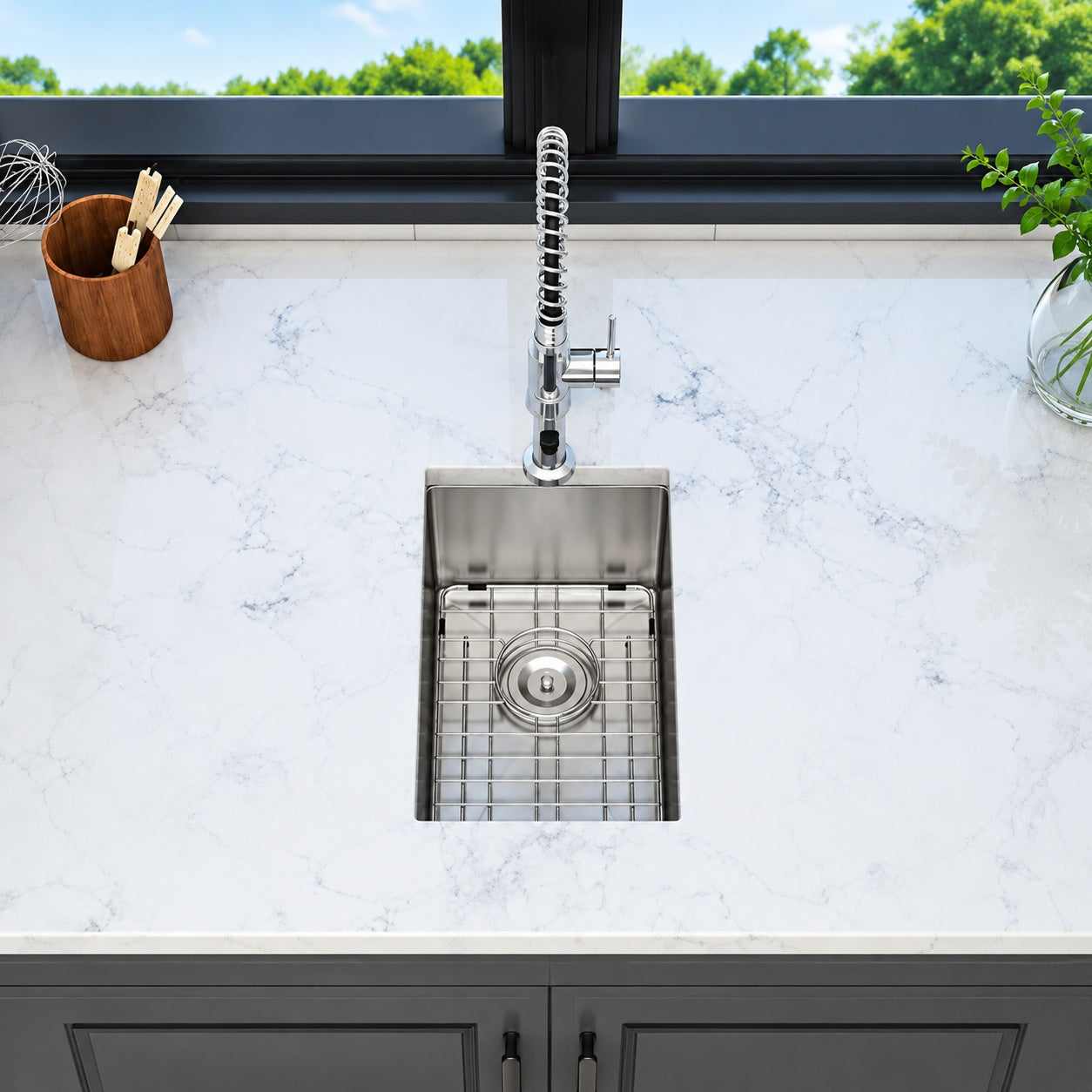 Cadeninc 12 x 18 in 16-Gauge Undermount Sink LQlor-916