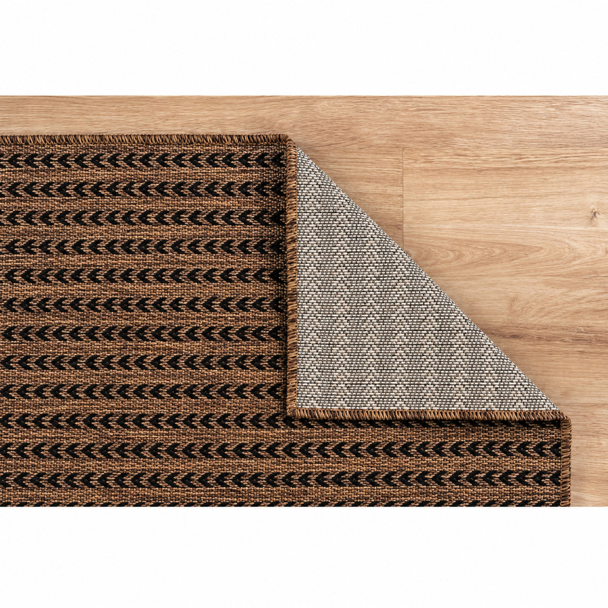 Beverly Rug Arrow Gold 9 ft x 12 ft Chevron Striped Washable Indoor Outdoor Area Rug