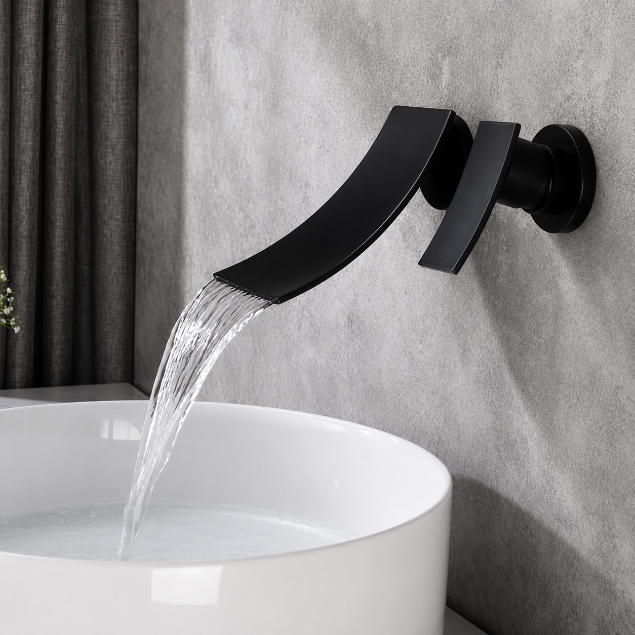 ANiFLUX Waterfall Single Handle Wall Mounted Bathroom Faucet in Oil Rubbed Bronze LUA 65RB