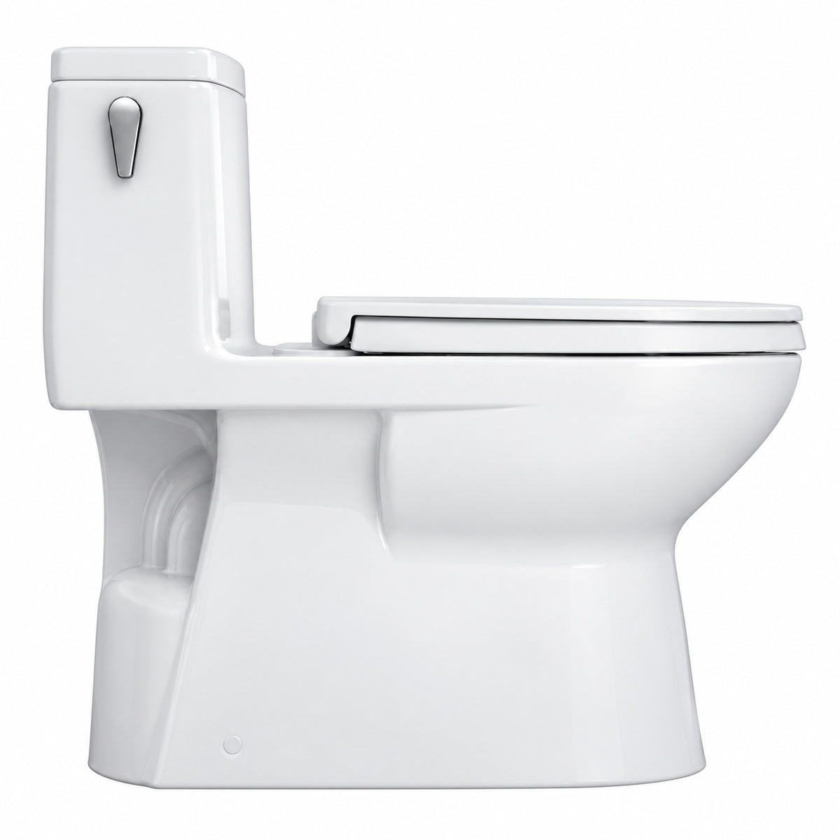 TOTO Redington 12 in Rough In 1 Piece 1 28 GPF Single Flush Elongated Toilet in Cotton White Soft Close Seat Included MS672124CEFG 01