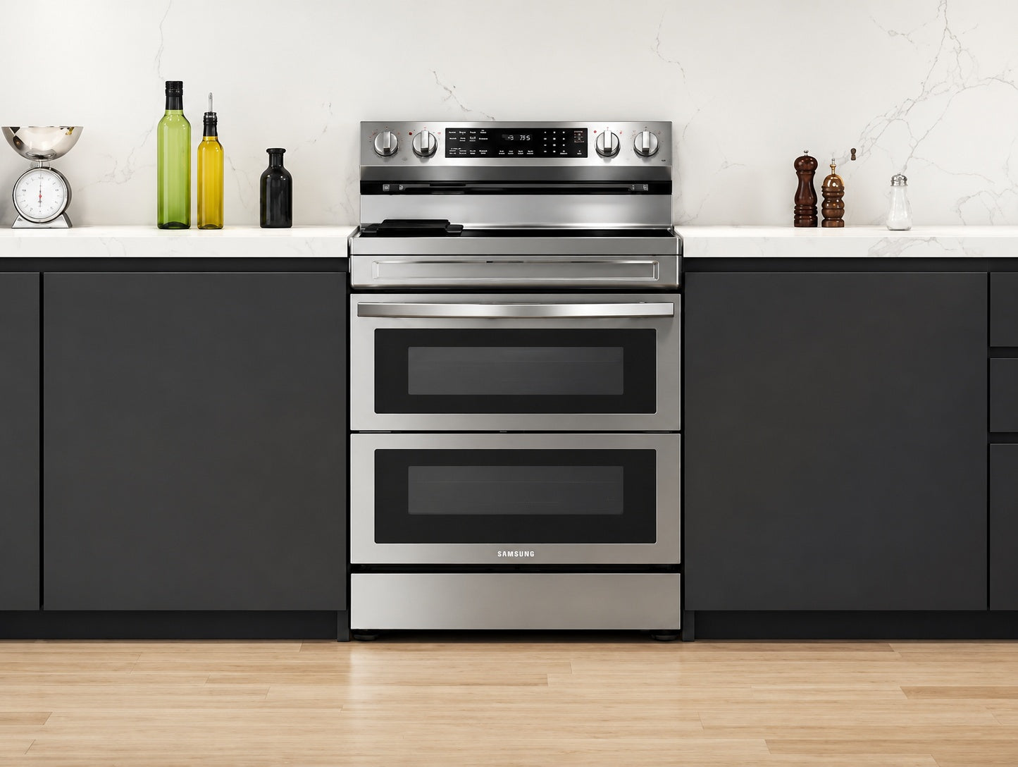 Samsung 6 3 Cu Ft Smart Freestanding Electric Range with Flex Duo Air Fry and Griddle
