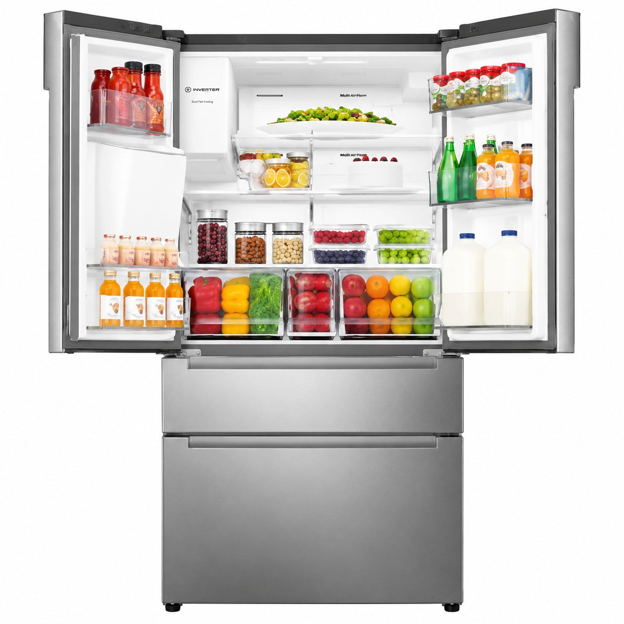 Mora 26 Cu Ft 4 Door French Door Refrigerator with Ice Water Dispenser