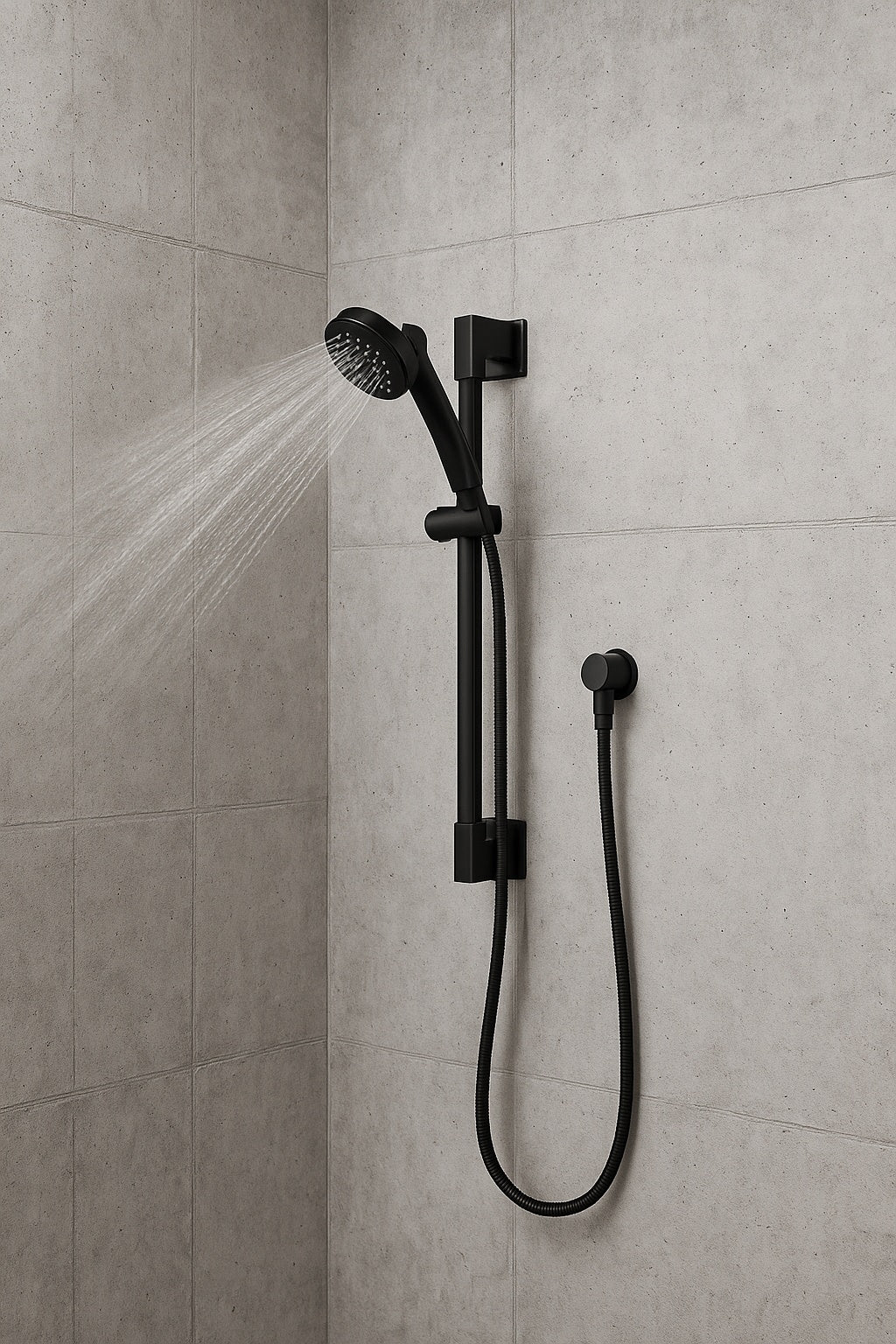 3-Spray Patterns 1.75 GPM 2.81 in. Wall Mount Handheld Shower Head with Slide Bar in Matte Black - Delta