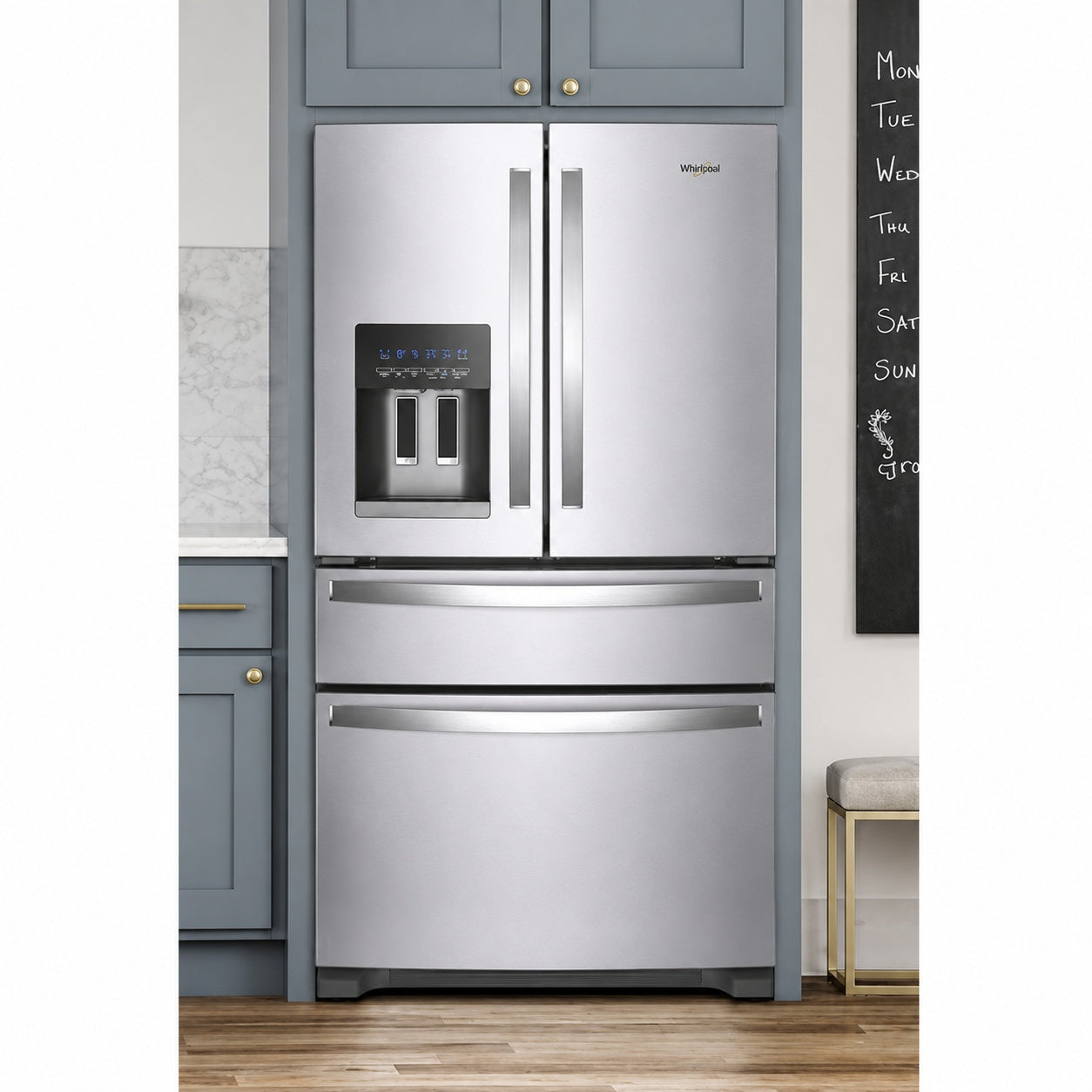 Whirlpool 24 5 Cu Ft French Door Refrigerator In Fingerprint Resistant Stainless Steel