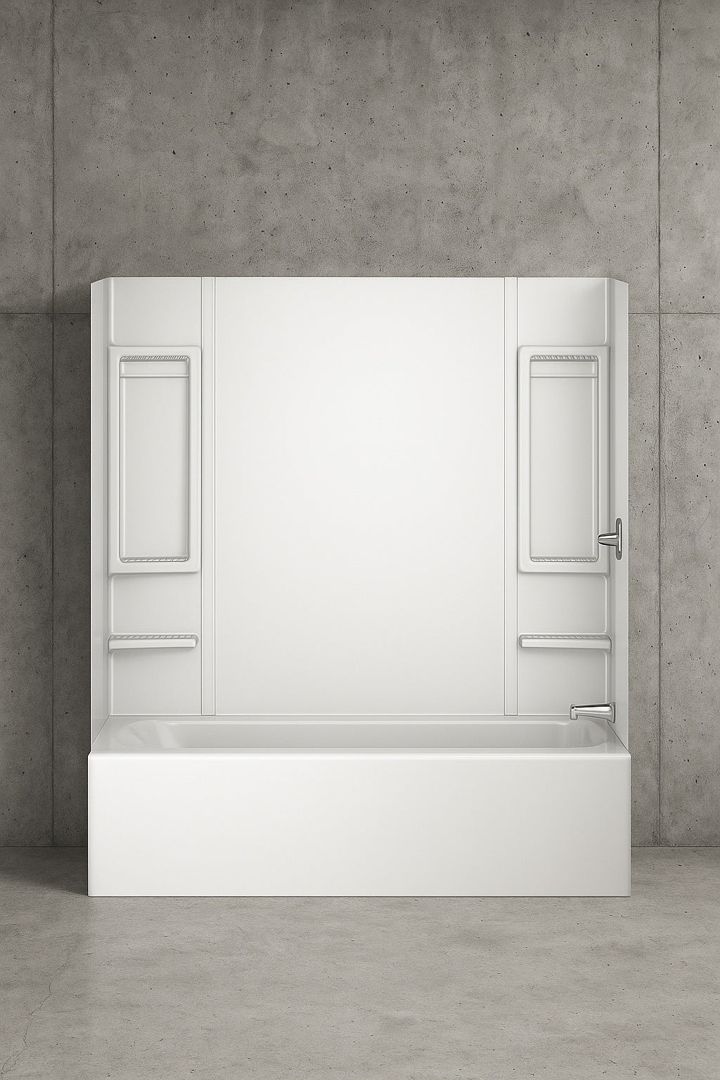 Galiant 60 in. W x 80 in. H Five Piece Glue Up Composite Bathtub or Shower Surrounds in High Gloss White