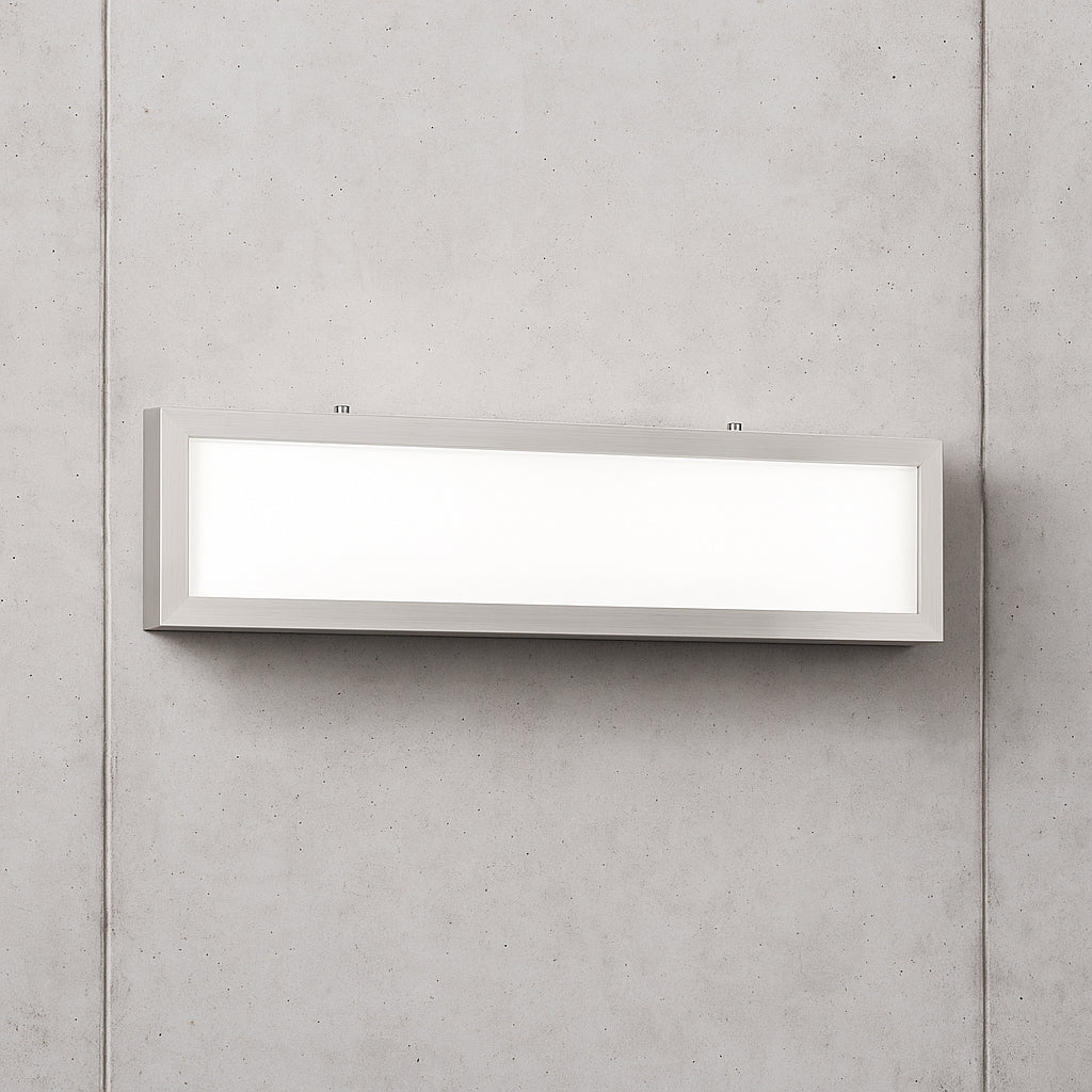 Home Decorators 180-Watt Equivalent Brushed Nickel Integrated LED Vanity Light and Durable Steel Construction Softly Diffused by the White Shade