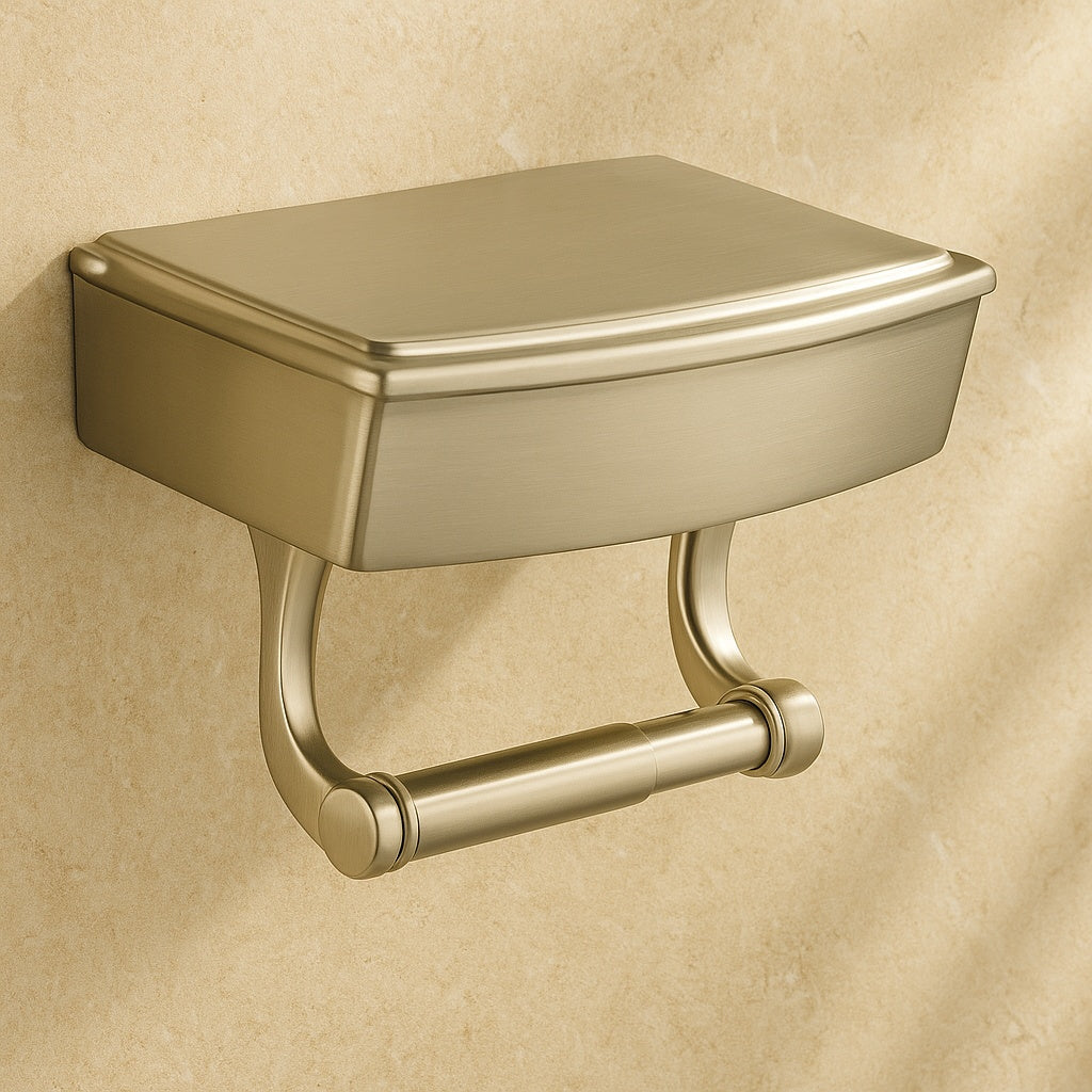 Delta Toilet Paper Holder with Privacy Storage in SpotShield Brushed Nickel EXTEN50 BN/205742853 885785716151 Delta