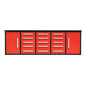 10ft Workbench Storage Cabinet with 15 Drawers & 2 Cabinets