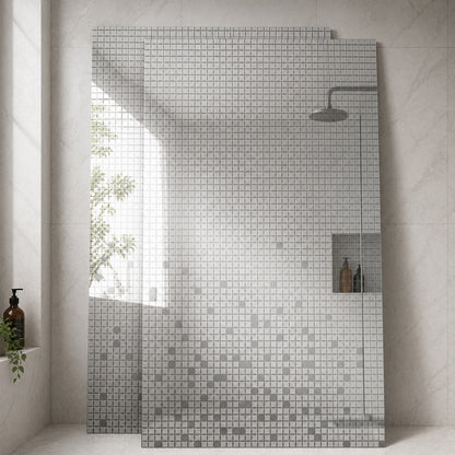 Delta 29 1 32 in x 55 1 2 in x 1 4 in 6 mm Frameless Sliding Bathtub Door Glass Panels in Mozaic For 50 60 in Doors SDGT060 CLZ R