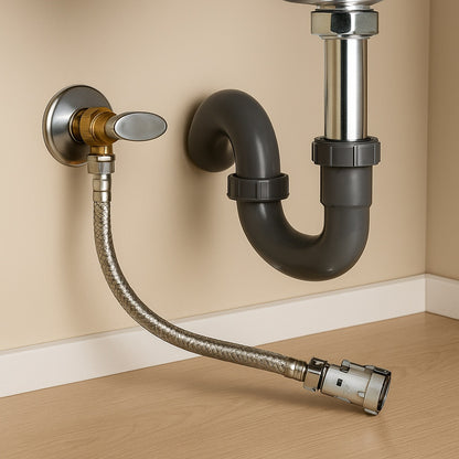 1/2 in. Nominal Push Connect x 1/2 in. FIP x 20 in. SpeediOne Braided Faucet Connector and 1/4 Turn Angle Valve G2PS19B200HX F