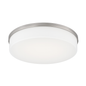 Hampton Bay 32 in. Transitional Brushed Nickel Integrated Dimmable LED Flush Mount with Frosted Plastic Lens for Kitchen