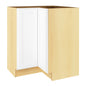 Hampton Bay Shaker 28 5 in W x 16 5 in D x 34 5 in H Assembled Lazy Susan Corner Base Kitchen Cabinet in Satin White