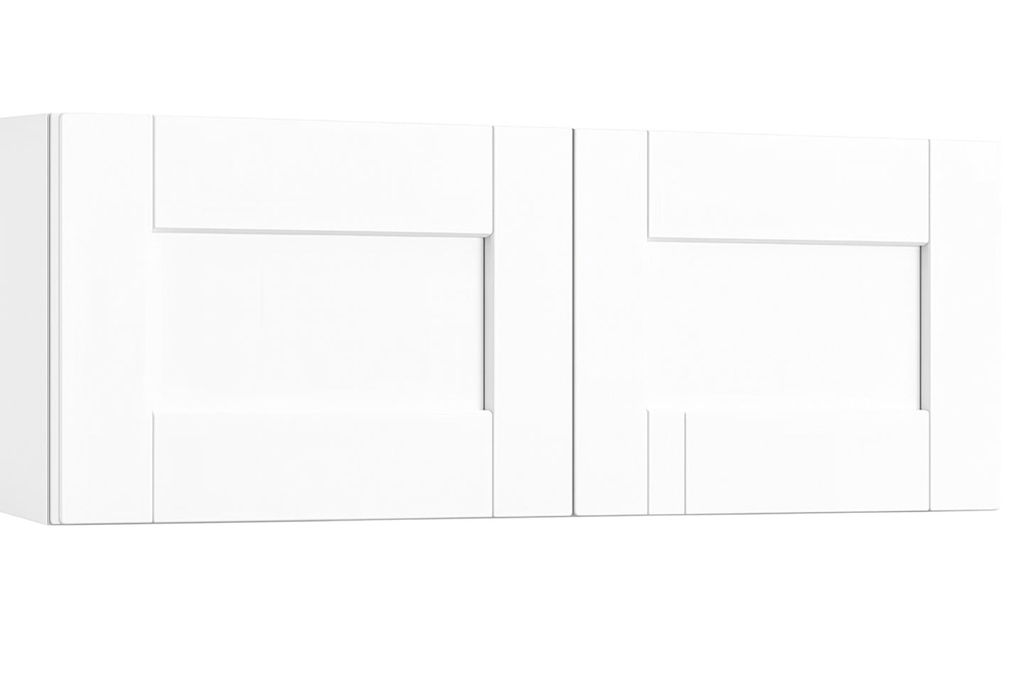 Hampton Bay Shaker 30 in W x 12 in D x 12 in H Assembled Wall Bridge Kitchen Cabinet in Satin White
