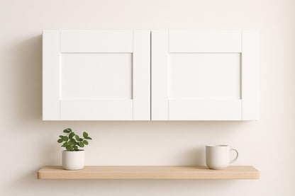 Hampton Bay Shaker 30 in W x 12 in D x 12 in H Assembled Wall Bridge Kitchen Cabinet in Satin White