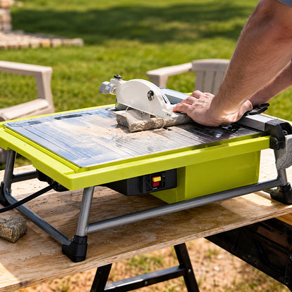 RYOBI 4 8 Amps 7 in Blade Corded Tabletop Wet Tile Saw