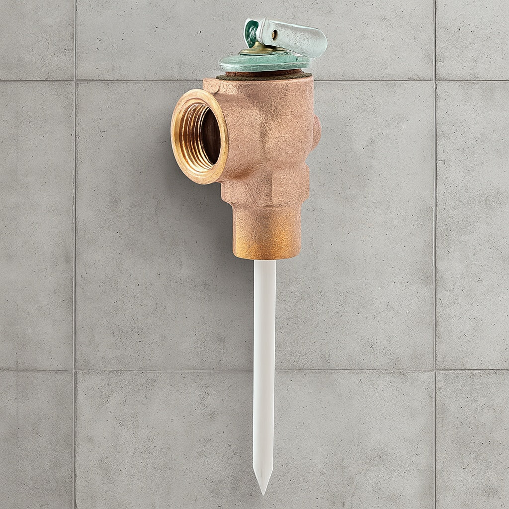 3/4 in. Bronze NCLX Temperature and Pressure Relief Valve with 1 1/4 in. Shank MNPT Inlet x FNPT Outlet 23576 0150
