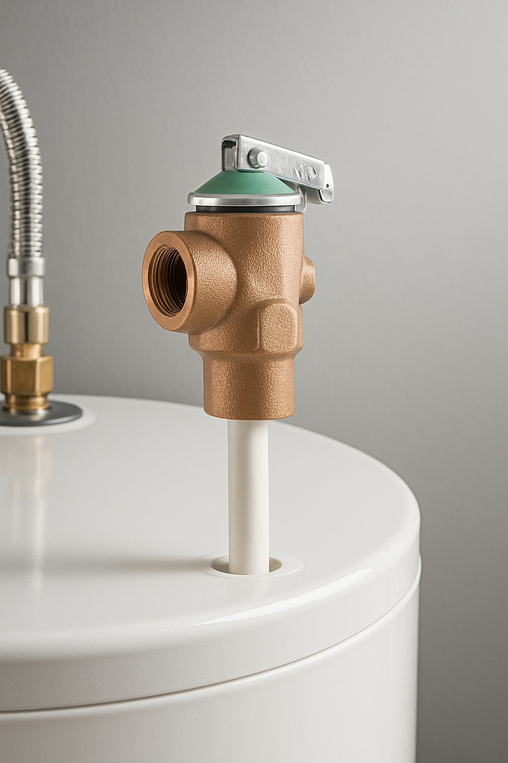 3/4 in. Bronze NCLX Temperature and Pressure Relief Valve with 1 1/4 in. Shank MNPT Inlet x FNPT Outlet 23576 0150