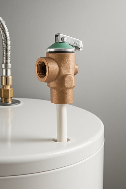 3/4 in. Bronze NCLX Temperature and Pressure Relief Valve with 1 1/4 in. Shank MNPT Inlet x FNPT Outlet 23576 0150